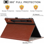 Ztotop Galaxy Tab S7 Deri Stand Klf (11 in)-Brown