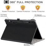 Ztotop Galaxy Tab S7 FE Deri Stand Klf (12.4 in)-Black