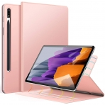 Ztotop Galaxy Tab S7 Plus Manyetik Akll Klf (12.4 in)-Rose Gold