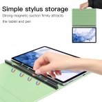 Ztotop Galaxy Tab S7 Plus Manyetik Akll Klf (12.4 in)-Green