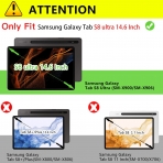 Ztotop Galaxy Tab S8 Ultra Deri Stand Kılıf (14.6 inç)-Black