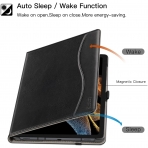 Ztotop Galaxy Tab S8 Ultra Deri Stand Kılıf (14.6 inç)-Black