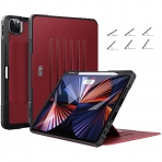 Ztotop Manyetik Standl iPad Pro Klf (12.9 in)(5.Nesil)-Red