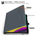 Ztotop Samsung Galaxy Tab S5e Deri Stand Klf-Dark Gray