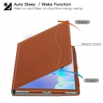 Ztotop Samsung Galaxy Tab S6 Deri Standl Klf (10.5 in)-Brown