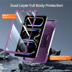 Ztotop Tam Korumal iPad Pro M4 Klf (13 in)-Purple
