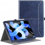 Ztotop iPad Air 4 Kalem Blmeli Klf (10.9 in)-Blue