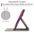 Ztotop iPad Deri Stand Klf (10.2 in)(7.Nesil)(2019)-Black