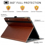 Ztotop iPad Deri Stand Klf (10.2 in)(7.Nesil)(2019)-Brown