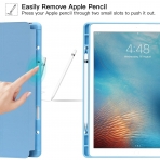 Ztotop iPad Pro Kalem Blmeli Klf (12.9 in)-Light Blue