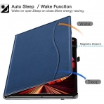 Ztotop iPad Pro Deri Standl Klf (11 in)(2. Nesil)-Navy Blue