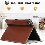 Ztotop iPad Pro M4 Deri Standl Klf (13 in)-Brown