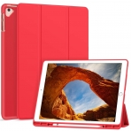 Ztotop iPad Pro Kalem Blmeli Klf (12.9 in)-Red