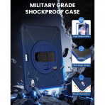 Ztotop Apple iPad A16 Rotating Klf (11 in)-Blue