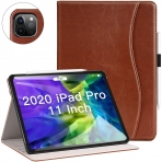 Ztotop iPad Pro Deri Standl Klf (11 in)(2. Nesil)-Brown
