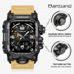 amBand Apple Watch 9/8/7 45mm Darbeye Dayankl Kay-Sand Beige