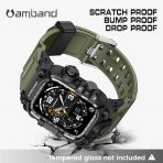amBand Apple Watch 9/8/7 45mm Darbeye Dayankl Kay-Army Green