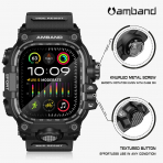 amBand Apple Watch Ultra 49mm Darbeye Dayankl Kay-Matte Black
