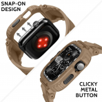 amBand Apple Watch 11/10 46mm M1 Sport Silikon Kay�� -Tan