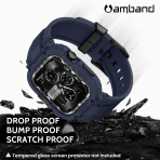 amBand Apple Watch 11/10 46mm M1 Sport Silikon Kay�� -Navy Blue