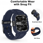 amBand Apple Watch 11/10 46mm M1 Sport Silikon Kay�� -Navy Blue