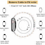 MioHHR Apple Watch 10 42mm elik Kay -Silver Rose Gold