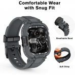 amBand Apple Watch 11/10 42mm M1 Sport Silikon Kay�� -Gray