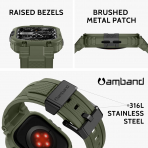 amBand Apple Watch 11/10 42mm M1 Sport Silikon Kay�� -Green