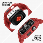 amBand Apple Watch 11/10 42mm M1 Sport Silikon Kay�� -Red