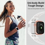 amBand Apple Watch 7 Koruyucu Klf (41mm)-Glitter White