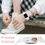 amBand Apple Watch 7 Koruyucu Klf (41mm)-Glitter White