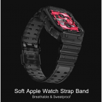 amBand Apple Watch 7 Koruyucu Klf (45mm)-Frosted Black