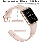 amBand Apple Watch Deri Kayış (38/40mm)-Pink Sand