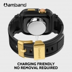 amBand M1 Sport Apple Watch 8 Kay(MIL-STD-810G)(42/44/45mm)-Black Gold