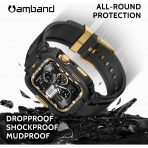 amBand M1 Sport Apple Watch 8 Kay(MIL-STD-810G)(38/40/41mm)-Black Gold