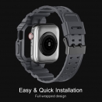 amBand Movin Fortress Sport Apple Watch 8 Kay(MIL-STD-810G)(42/44/45mm)-Space Gray