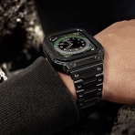 amBand Movin Fortress Sport Pro Apple Watch Paslanmaz elik Kay(45mm)-Black