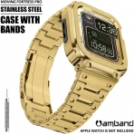 amBand Movin Fortress Sport Pro Apple Watch Paslanmaz elik Kay(44mm)-Gold