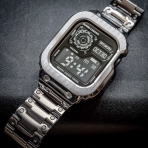 amBand Movin Fortress Sport Pro Apple Watch Paslanmaz elik Kay(45mm)-Silver