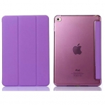 amhello iPad Air 1 Manyetik Deri Stand Kapak Klf-Purple