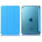 amhello iPad Air 2 Manyetik Deri Stand Kapak Klf-Blue