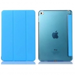 amhello iPad Air 2 Manyetik Deri Stand Kapak Klf-Blue