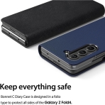 araree Bonnet Serisi Galaxy Z Fold 5 Klf -Ash Blue