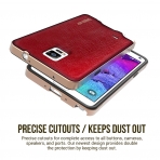 Caseology  Galaxy Note 4 Bumper Frame Case(Leather Burgundy Red)