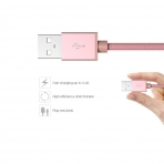 dodocool Lightning to USB rgl arj Kablosu (3M)-Rose Gold