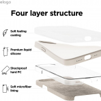 elago Apple iPhone 16e Silikon Klf-Stone