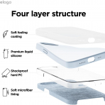 elago Apple iPhone 16e Silikon Klf-Light Blue