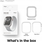 elago Duo Apple Watch 7 Koruyucu Klf (45mm)-White