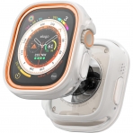 elago Duo Serisi Apple Watch Ultra 2. Nesil Ekran Koruyucu (49mm)-White/ Orange