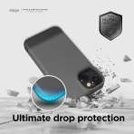 elago Glide Armor Serisi iPhone 14 Plus Klf-Dark Gray/Black